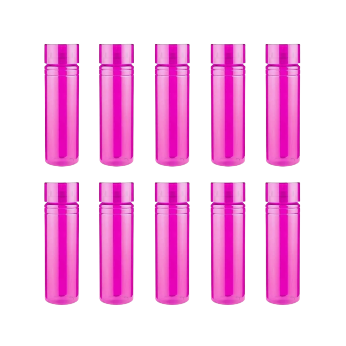 10 Cilindros Plástico Agua 850 ml Colores Anfora Botella Agua Promoopcion