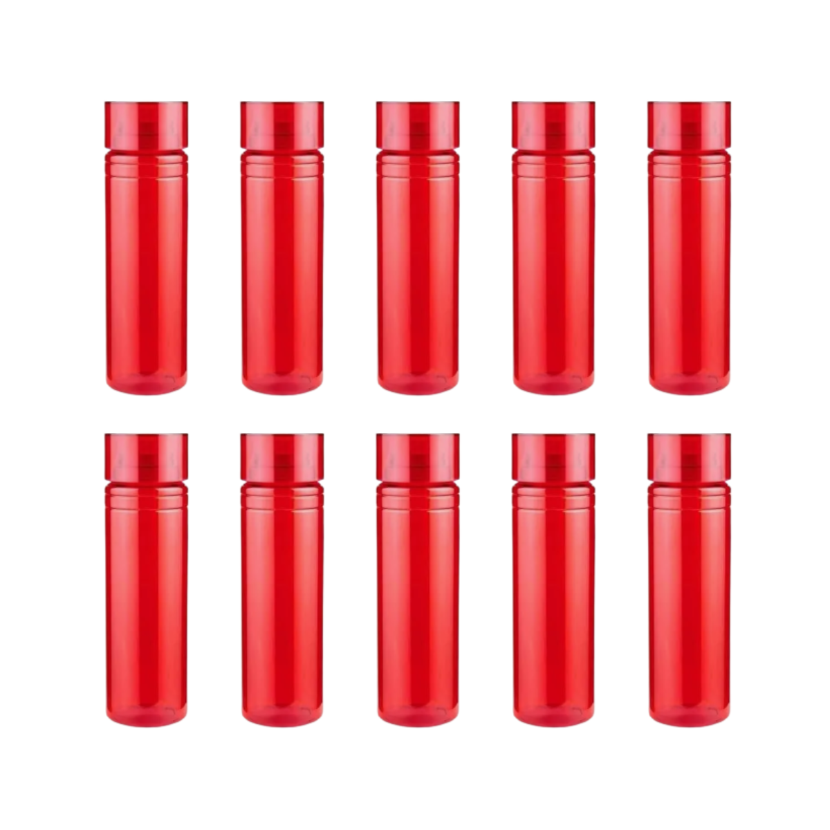 10 Cilindros Plástico Agua 850 ml Colores Anfora Botella Agua Promoopcion