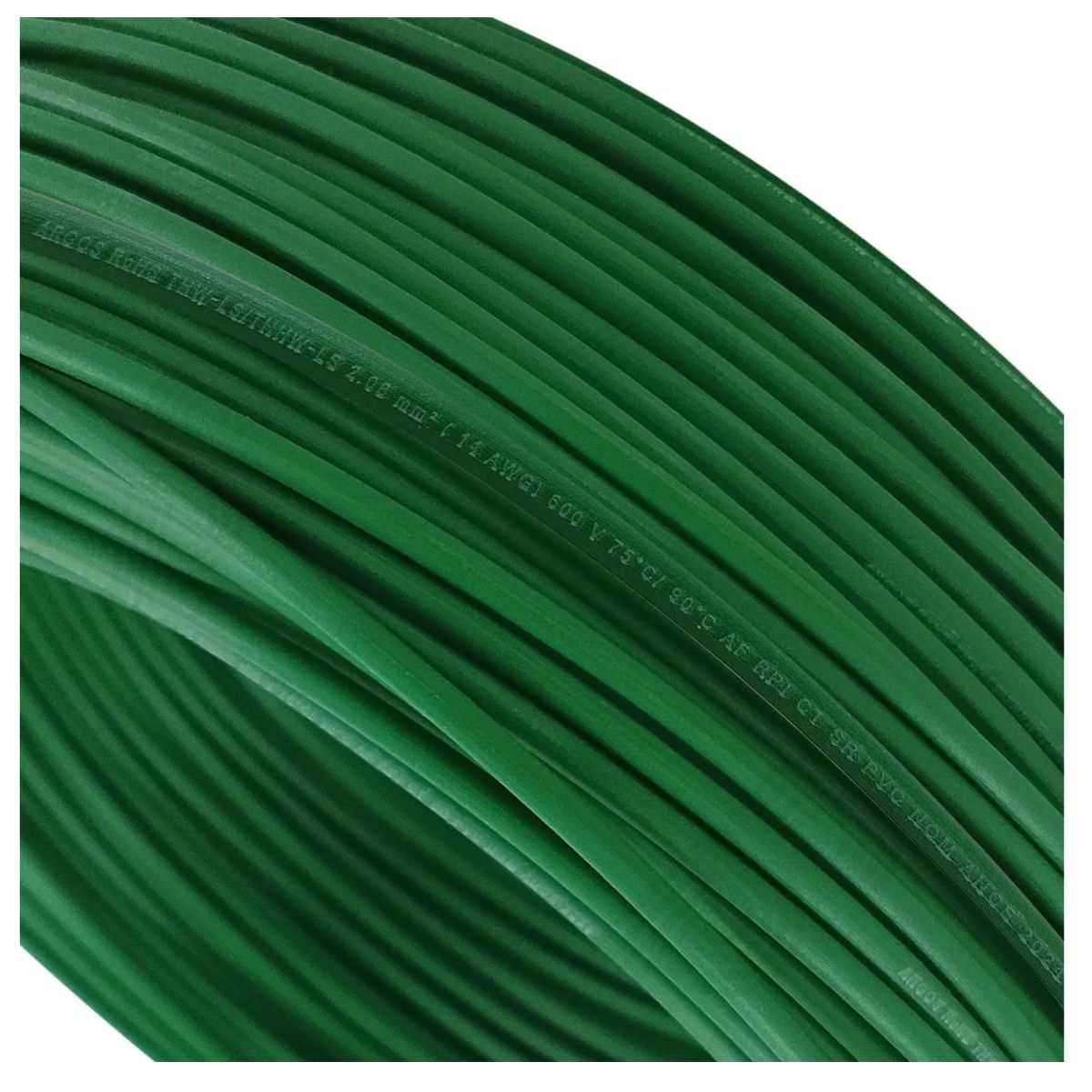 Cable Rohs Thw-ls/thhw-ls Argos 100m #12 Verde Antiflama