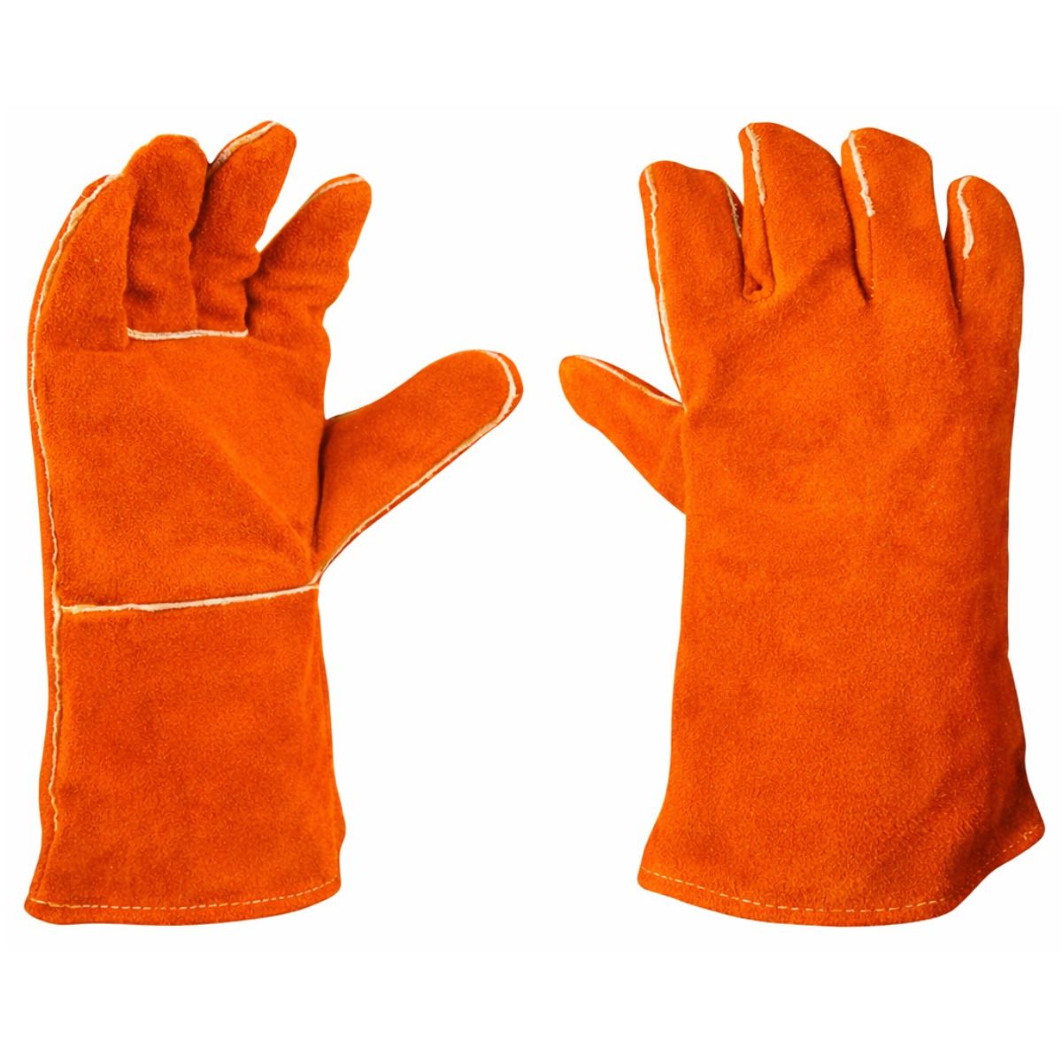 Guantes Soldador Argos 14" Naranja Carnaza Resistentes