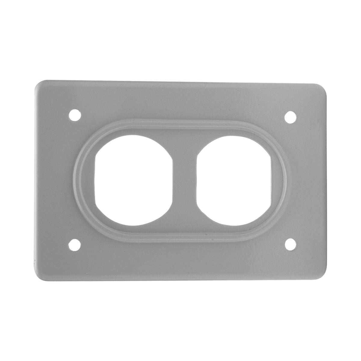 Placa De Aluminio Gris Para Receptaculo Duplex Argos