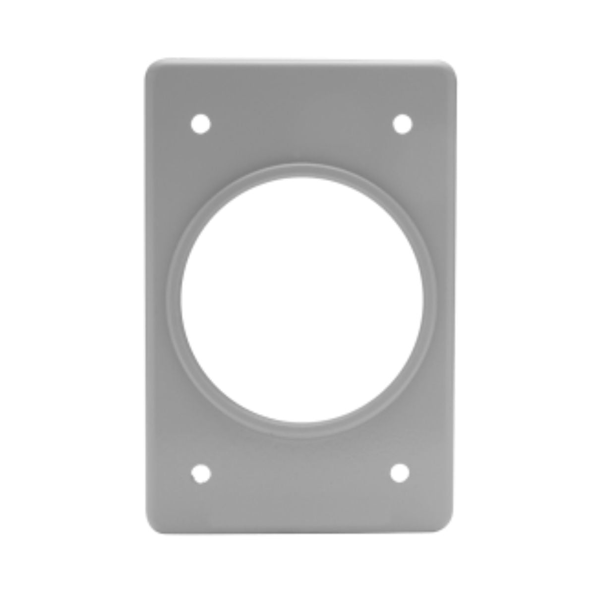 Placa Aluminio Gris Receptaculo Sencillo Argos