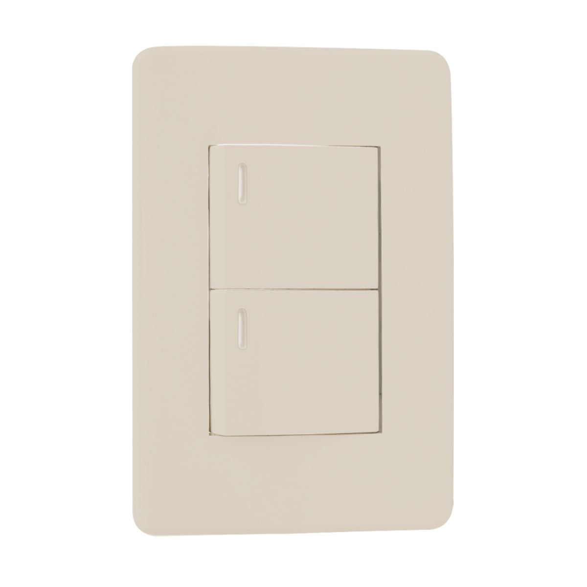 Apagador Sencillo Y Apagador Escalera Con Placa Marfil 36 mm Argos