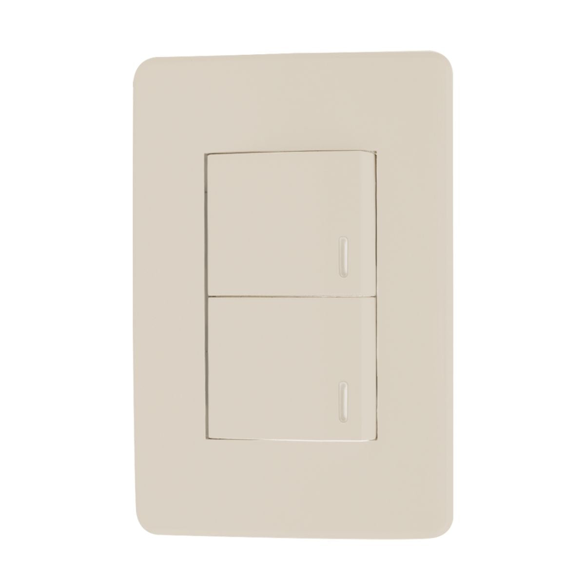 Apagador Sencillo Y Apagador Escalera Con Placa Marfil 36 mm Argos