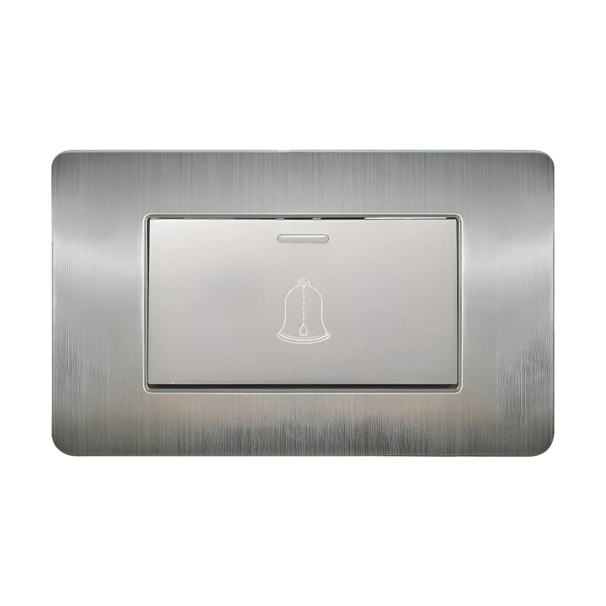 Apagador Timbre Argos Placa Acero Inoxidable 72 Mm 10 A 250v Gris