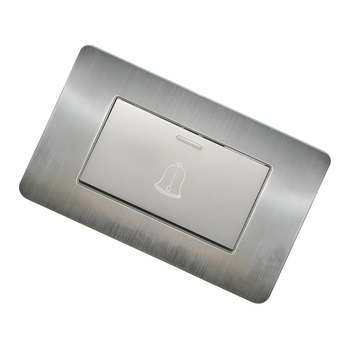 Apagador Timbre Argos Placa Acero Inoxidable 72 Mm 10 A 250v Gris