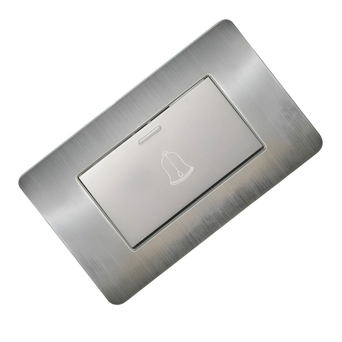 Apagador Timbre Argos Placa Acero Inoxidable 72 Mm 10 A 250v Gris