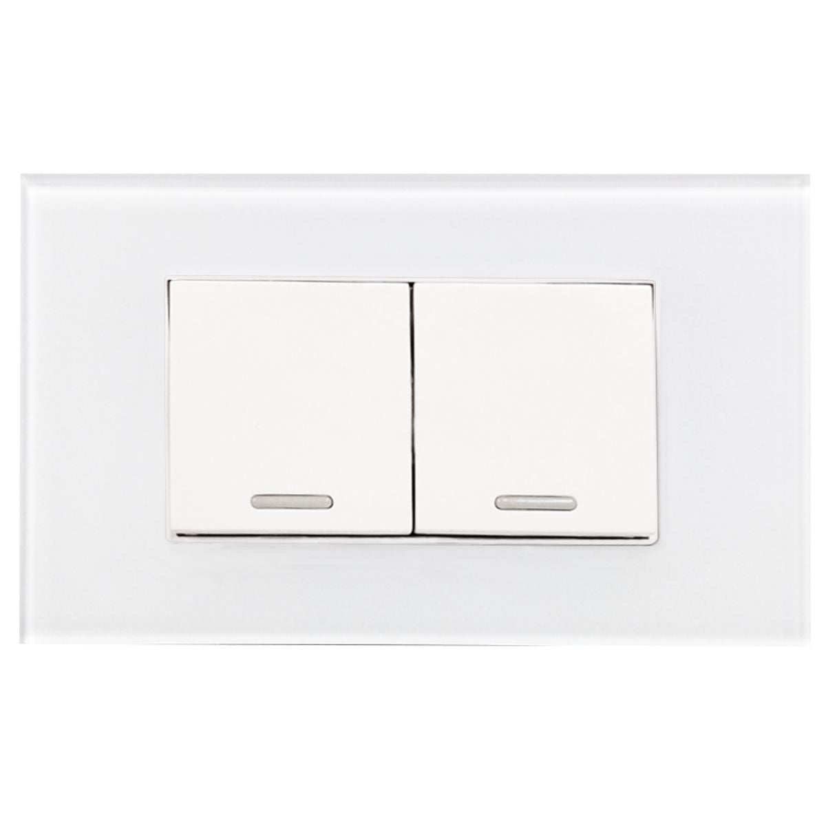 Apagador Doble Argos Acrilico Blanca Cannes 36mm