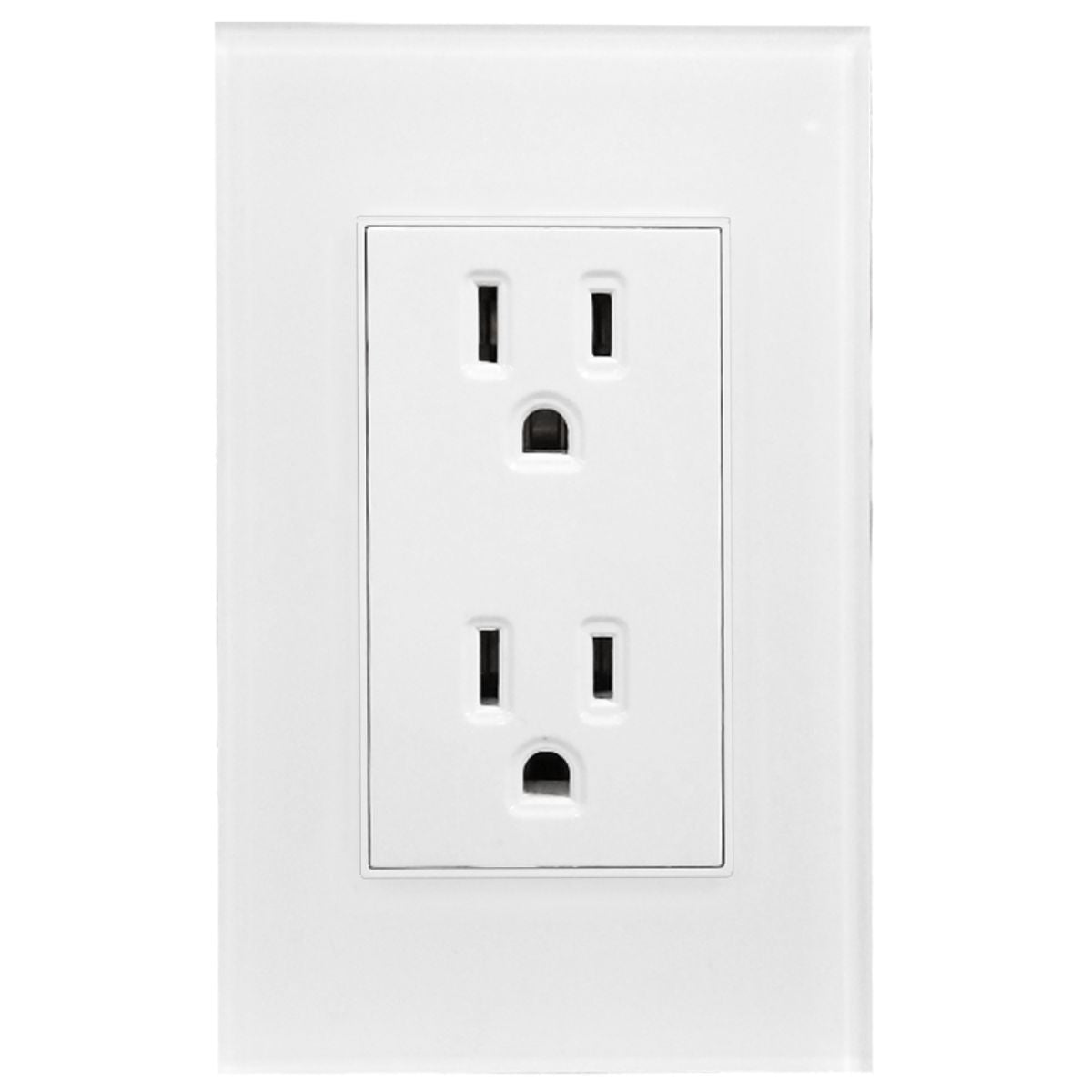 Contacto Doble Aterrizado Argos Cannes Placa Acrilico Blanca 72 mm