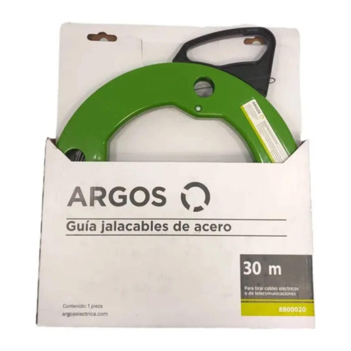 Guia Jalacable 30 Metros Argos Acero Metalica Mango Flexible