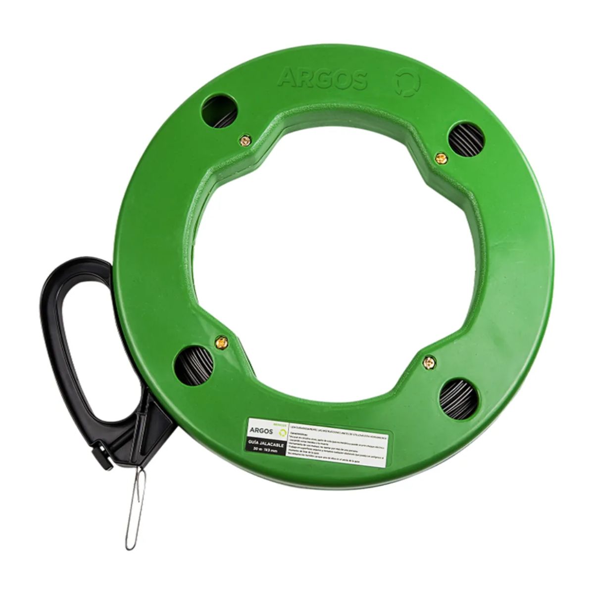 Guia Jalacable 30 Metros Argos Acero Metalica Mango Flexible
