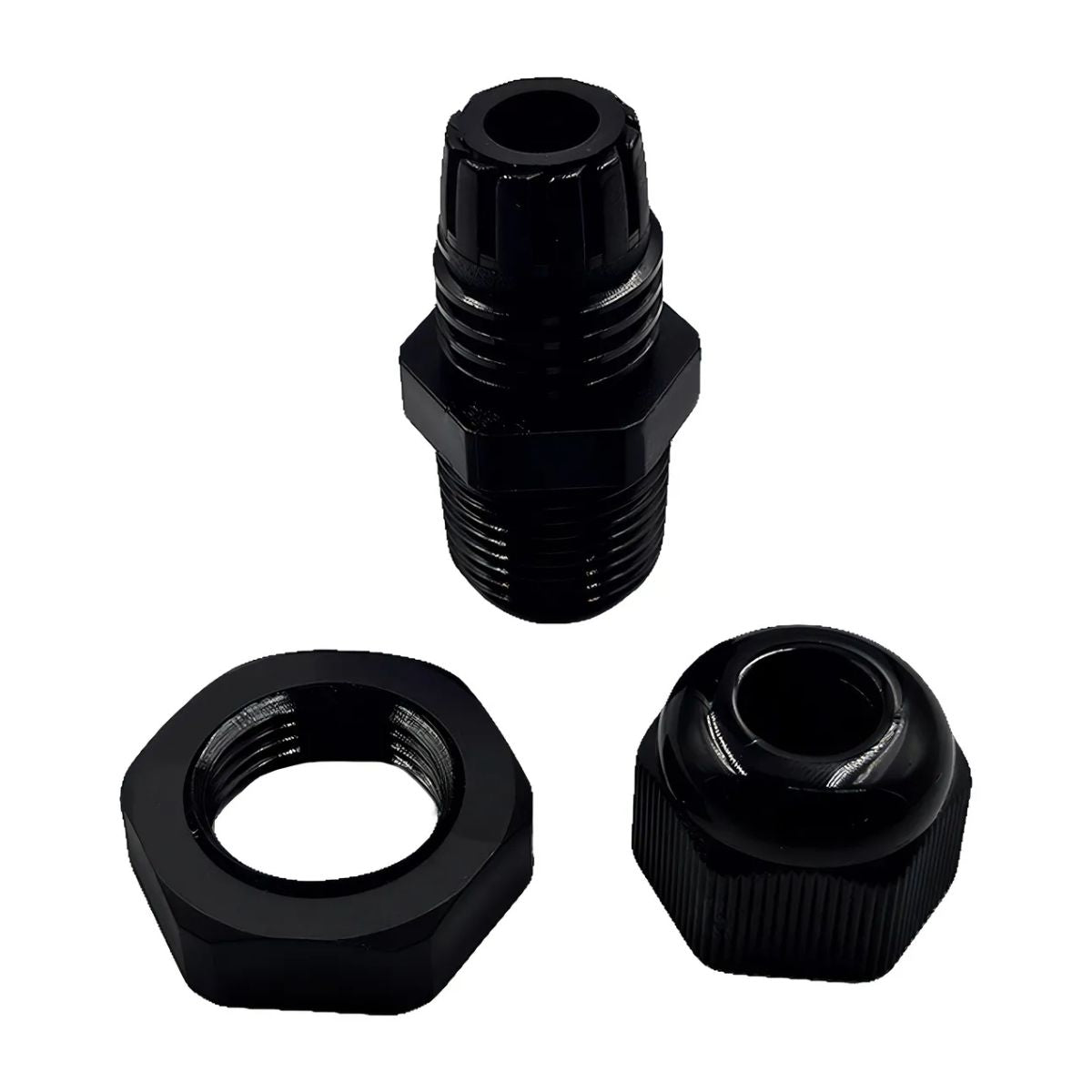 Pack 30 Conectores Glándula Nylon Argos 1/2 Pulgada Negro