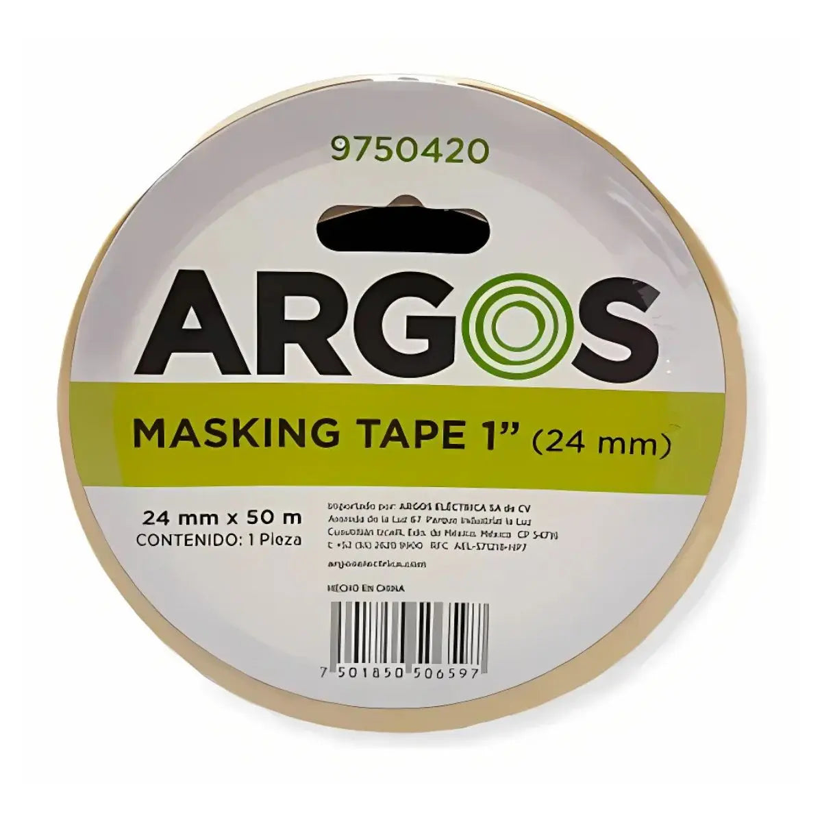 Cinta Masking Tape Argos 24mmx50m Uso General Papel Crepado Argos