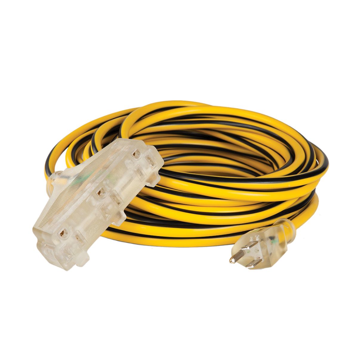 Extension Uso Rudo Iluminada 3x14 10 Metros Amarillo/Negro Argos