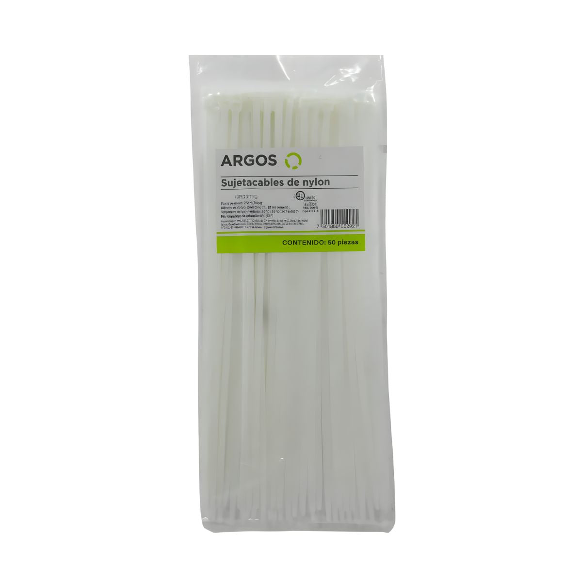 Argos Sujetacables Nylon 613 x 8.7 mm Empaque 50 Piezas