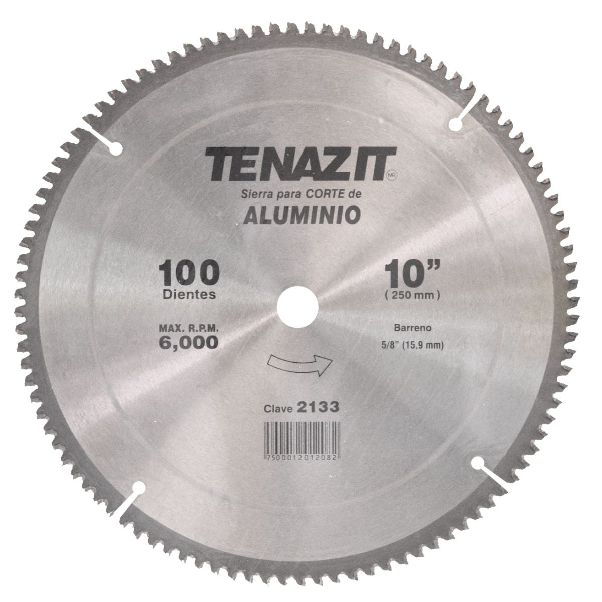 Sierra Corte Aluminio Tenazit 2133 Disco 10 PuLG Inglete