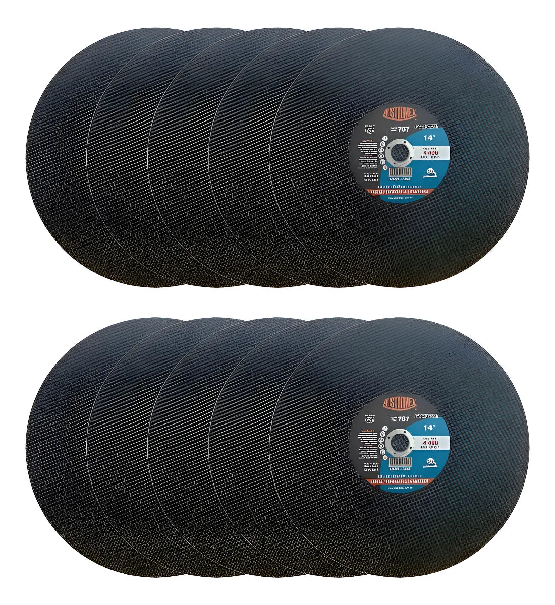 10 piezas Disco Abrasivo Austromex Tipo 41 Grano 30