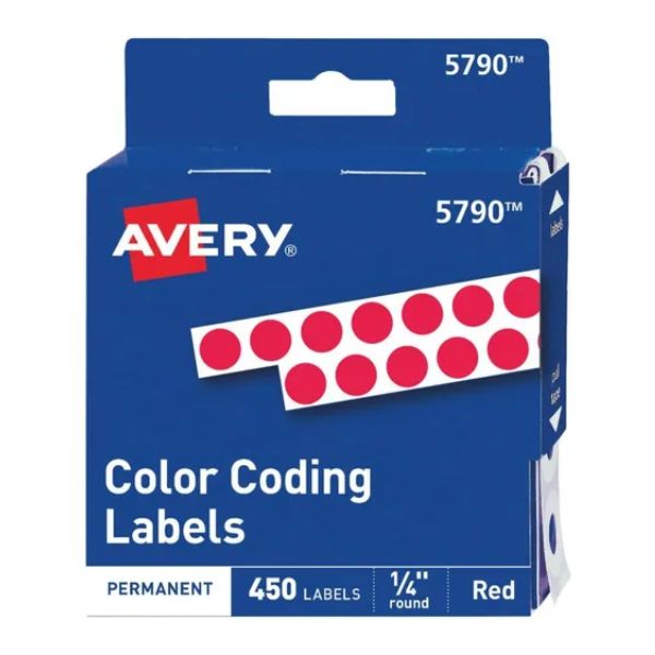 450 Etiquetas Redonda Avery Circular 6mm Permanente Codigo