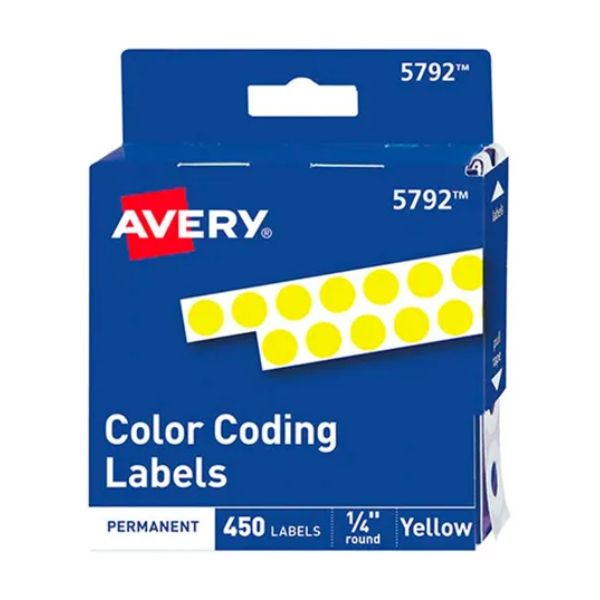 450 Etiquetas Redonda Avery Circular 6mm Permanente Codigo