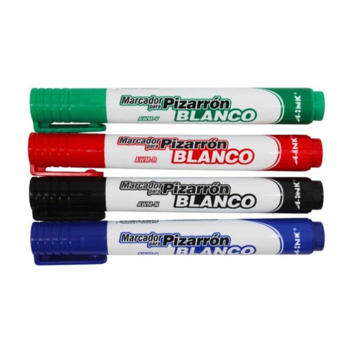4 Marcadores Pizarron Blanco Colores A-ink Punta Cincel