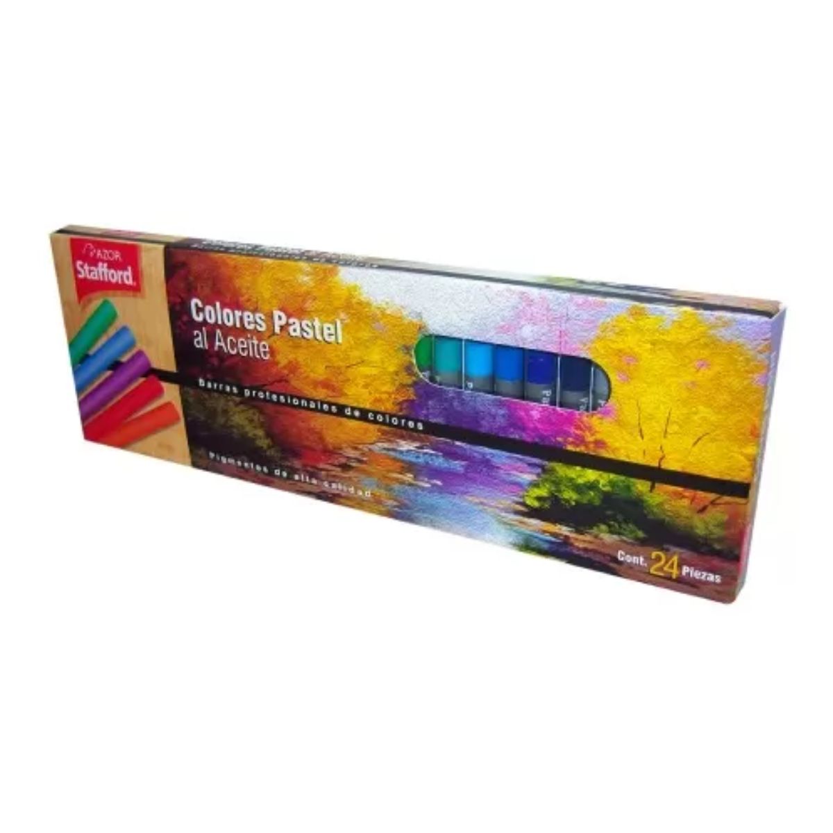 Set 24 Colores Gises Pastel Al Aceite Dibujo Azor Stafford