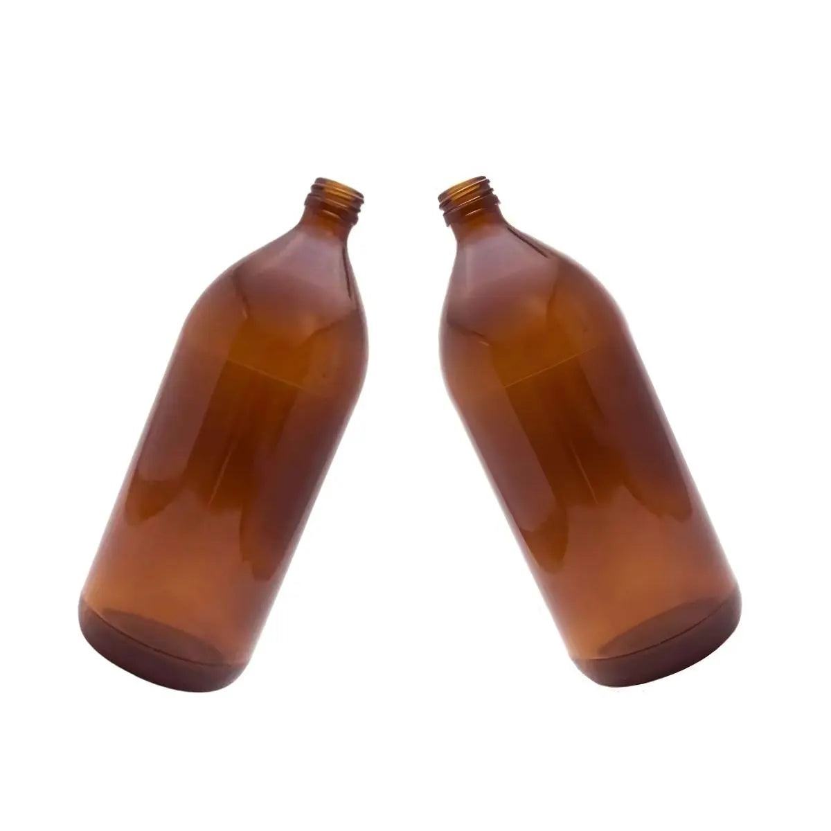 12pz Botella Vidrio Ámbar Cerveza 1 Litro Envasar Argos