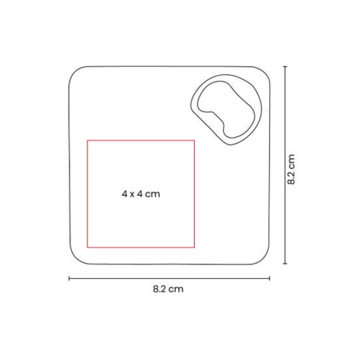 Portavaso Destapador Promoopcion Colores Antiderrapante
