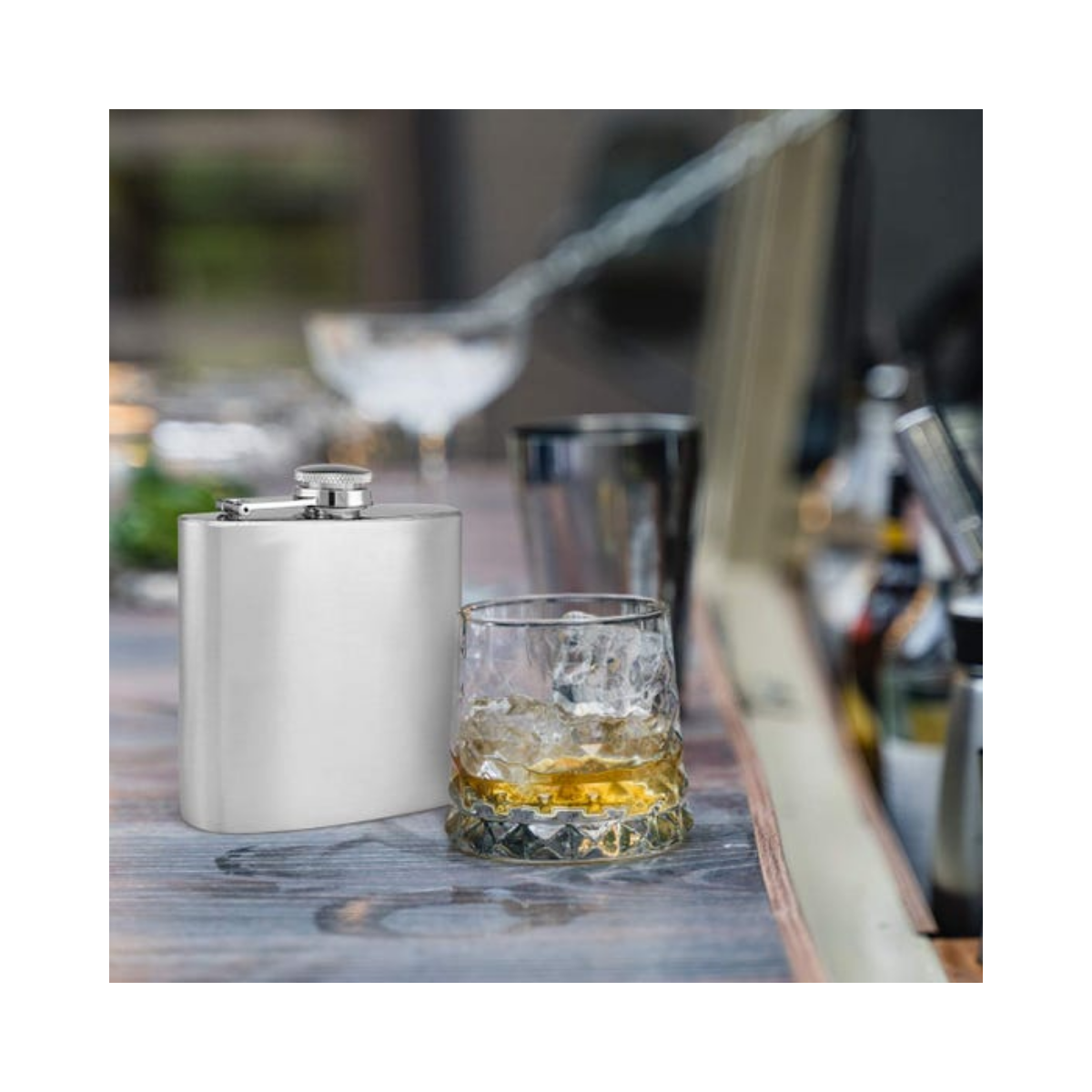 Licorera Metalica Promoopcion 177ml Bolsillo Ligera