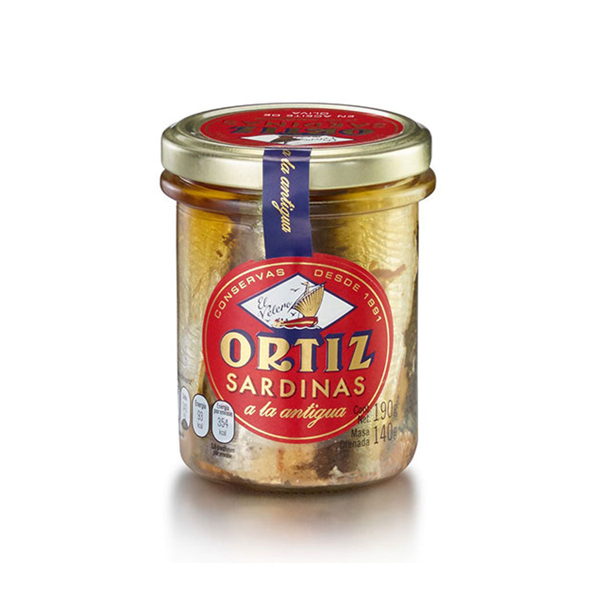Sardina en Aceite de Oliva Ortiz 190g - Latería Fina La casa del bacalao
