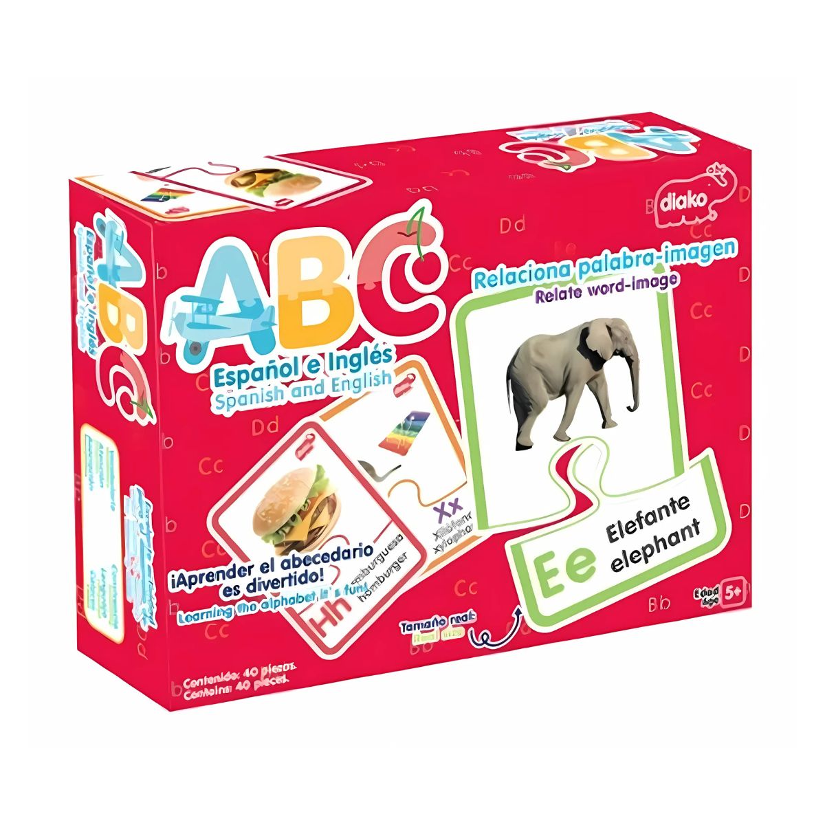 Abc Juego Didáctico Diako Relaciona Palabras Español Ingles