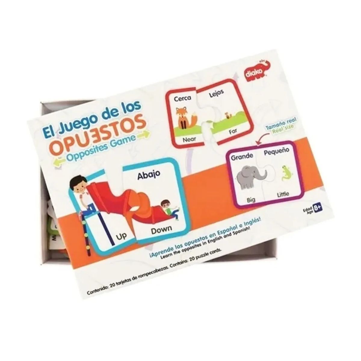 Rompecabezas Antónimos Juego De Los Opuestos Ing/esp Diako