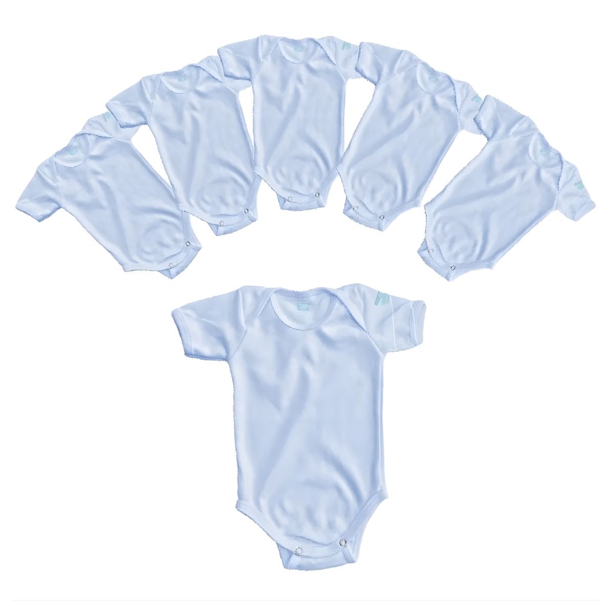 6pz Pañalero Azul Ropa Bebé Niño Niña Manga Larga y Corta