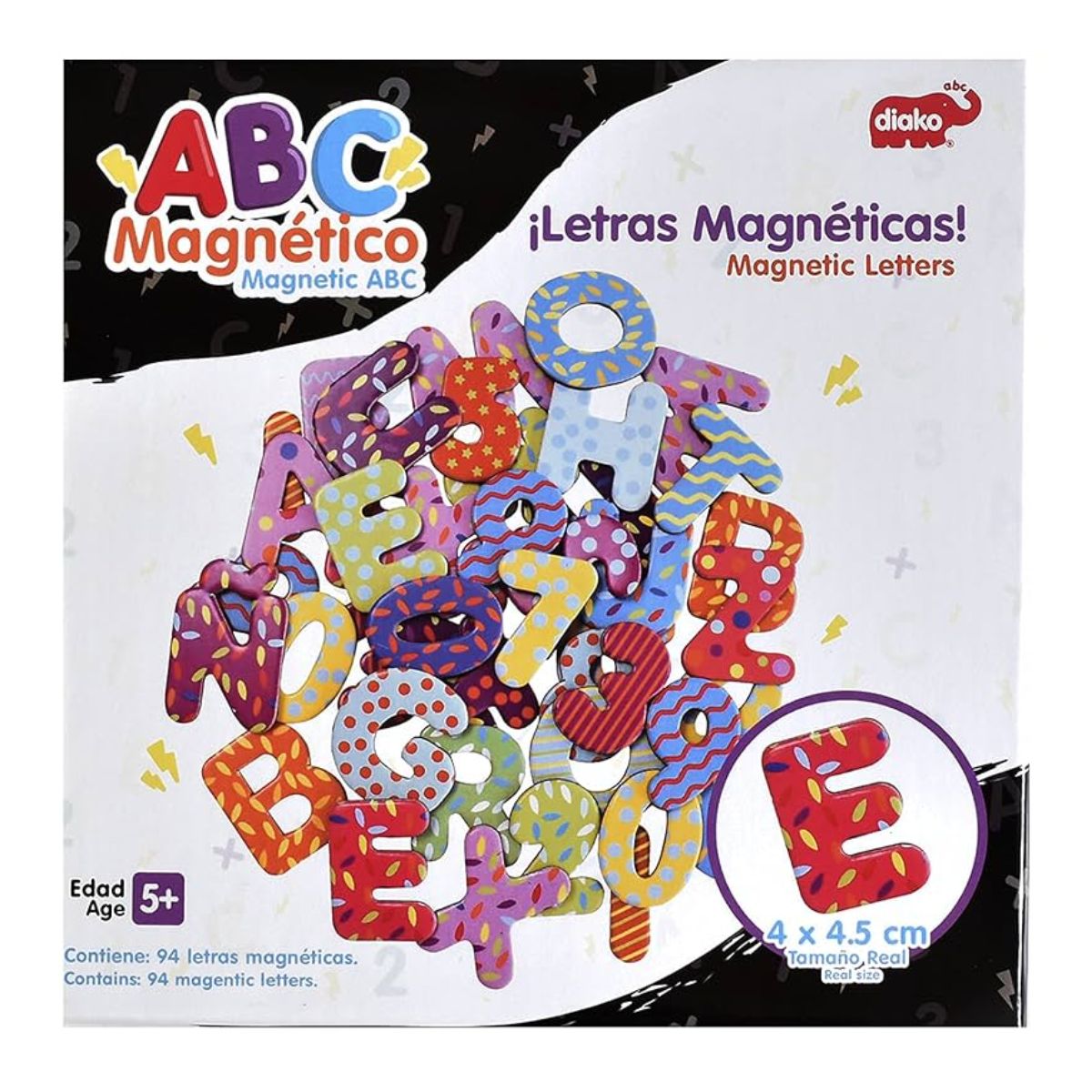 Letras Abc Imán Madera Plástico Didáctico Diako