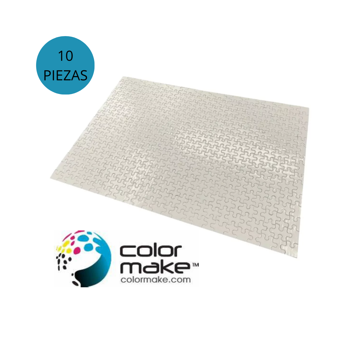 10 Pz Rompecabezas A3 Carton Sublimar Sublimacion Color Make