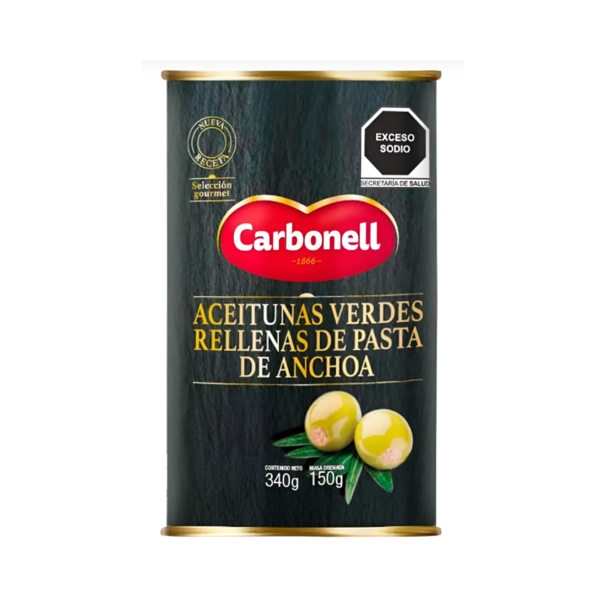 Aceituna Rellena Anchoa Carbonell Lata 350 Gr Organico