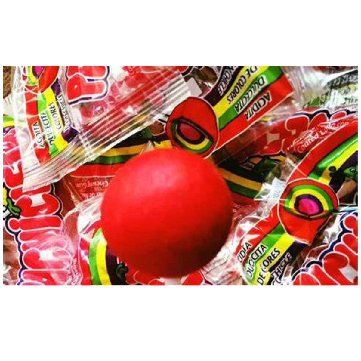 25 Piezas Dulce Confitado C/chicle Pachi Bola Cuanda 16g C/u