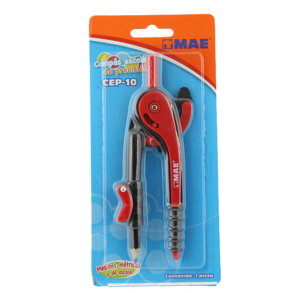 Compas Escolar Plastico Mae Cep-10 Precision Incluye Lapiz