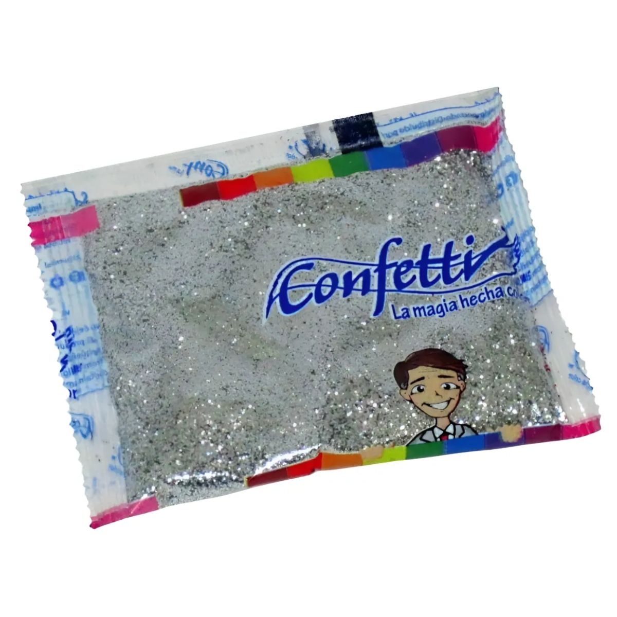 1 Kg Diamantina Fina Confetti Ultrabrillante Color A Color Plateado