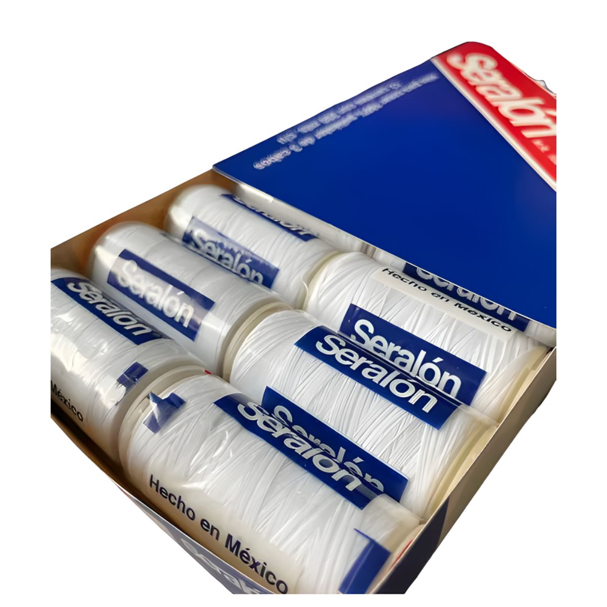 12 Pack Hilos Costura Seralon 200 Metros C/u Color A Color Blanco