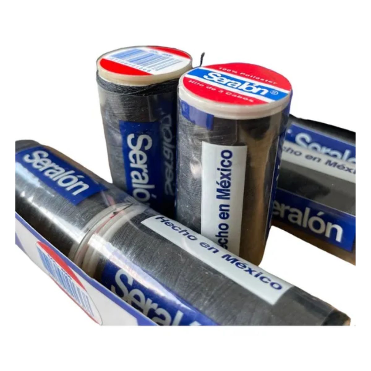 12 Pack Hilos Costura Seralon 200 Metros C/u Color A Color Negro