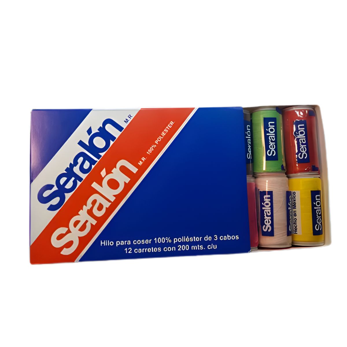 12 Pack Hilos Costura Seralon 200 Metros C/u Colores Modista