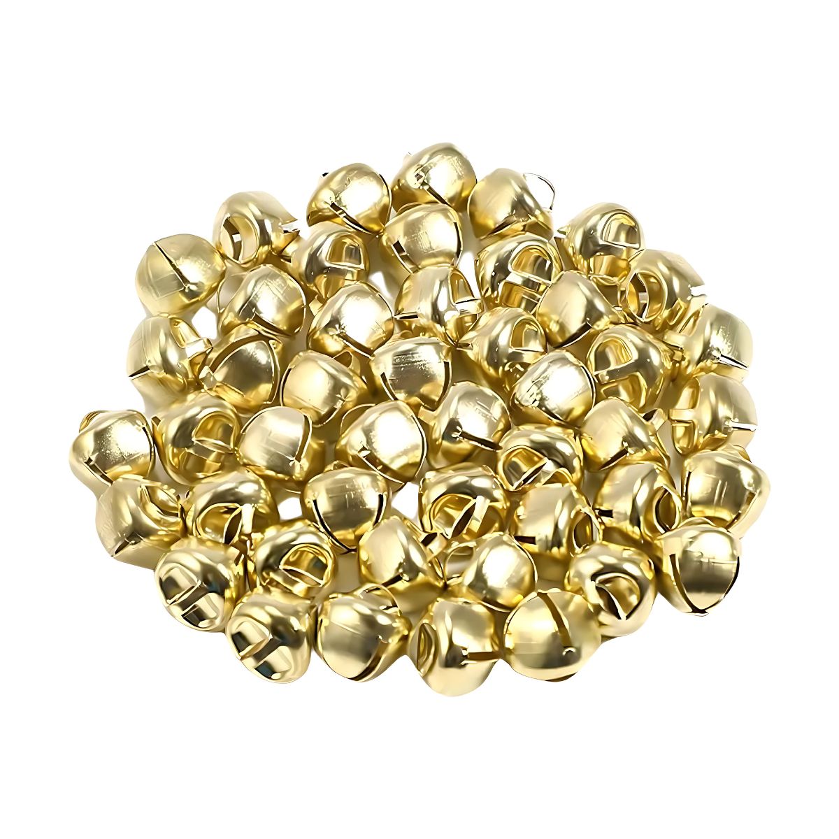100 Cascabeles 10mm Confetti No.10 Dorado Manualidad