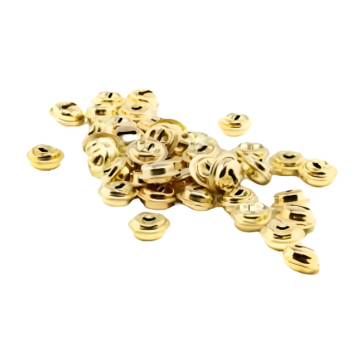 100 Cascabeles 10mm Confetti No.10 Dorado Manualidad