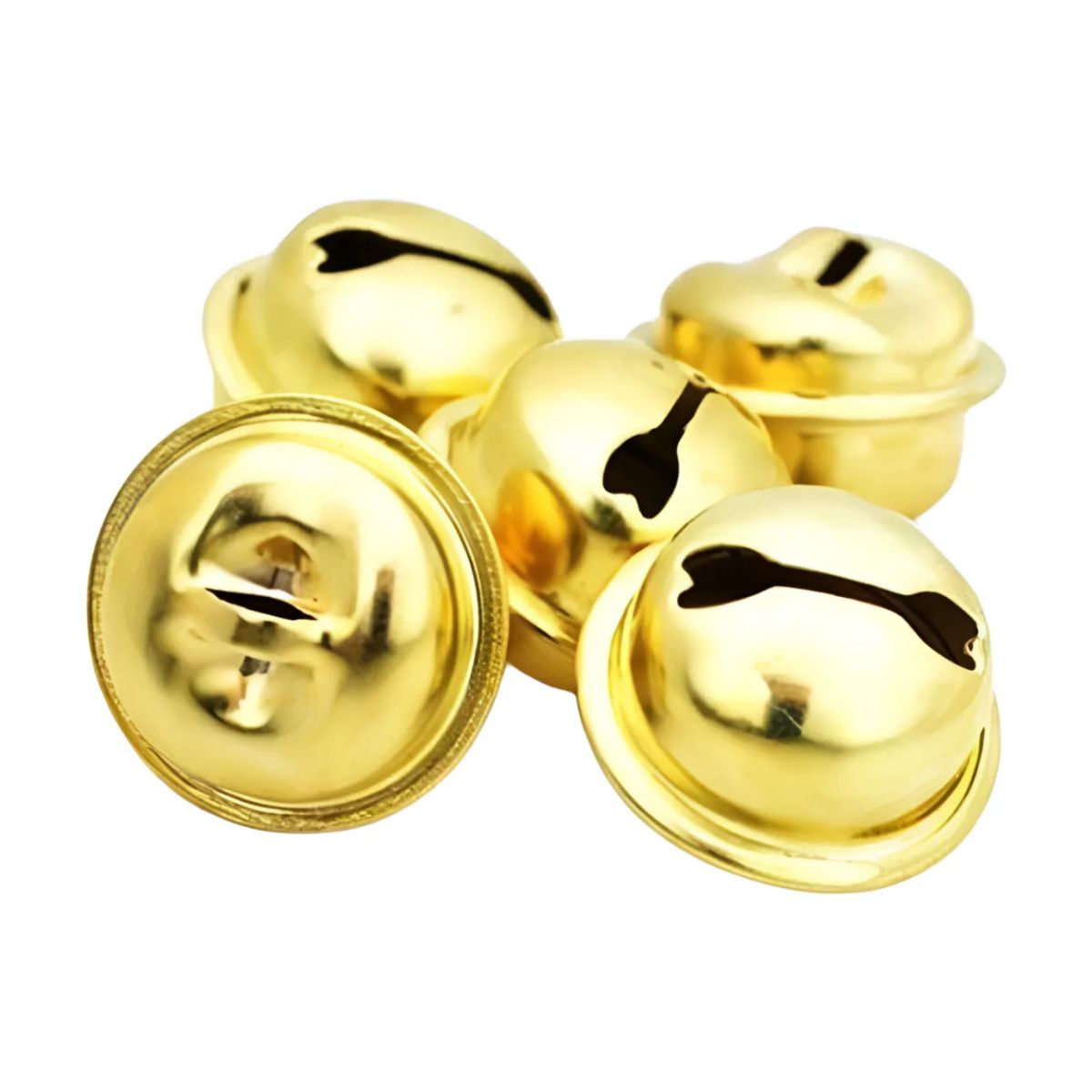 100 Cascabeles 18mm Confetti No.18 Dorados Manualidad