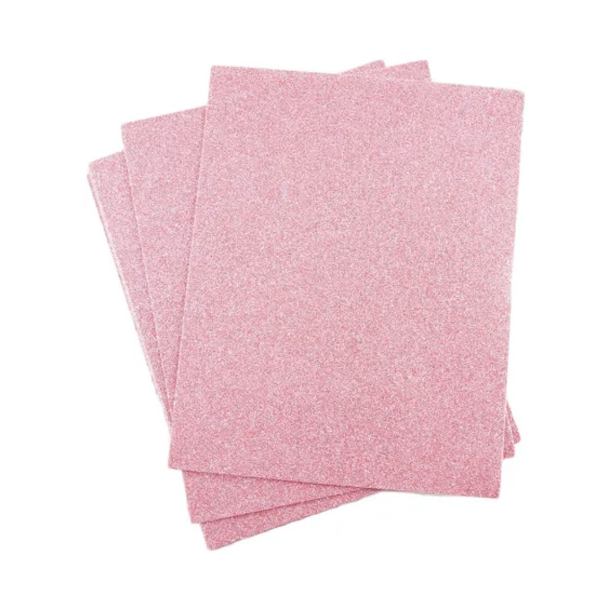 10 Hojas Foamy Diamantado Confetti Color Rosa Foami Carta