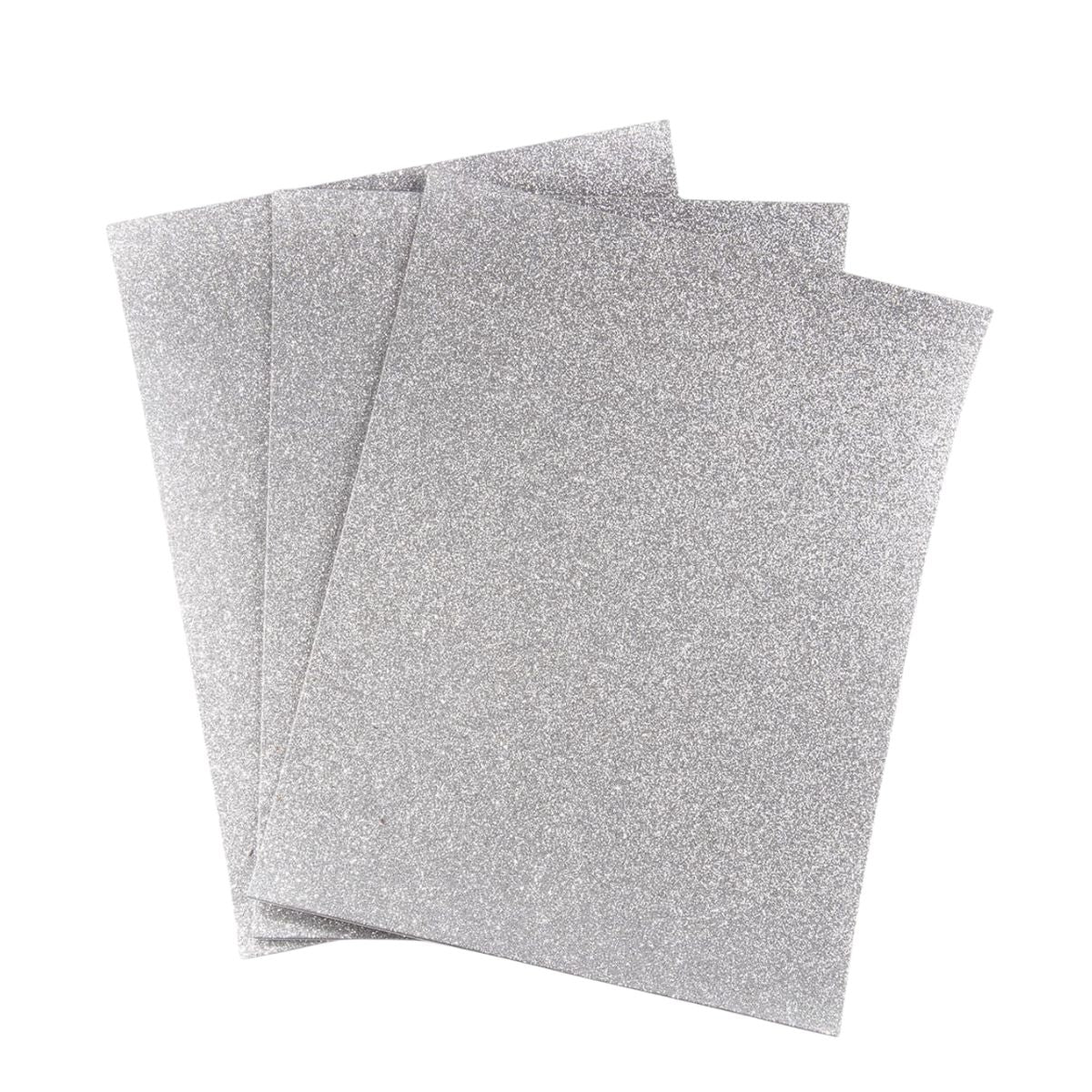 10 Hojas Foamy Diamantado Confetti Carta Color A Color Plateado