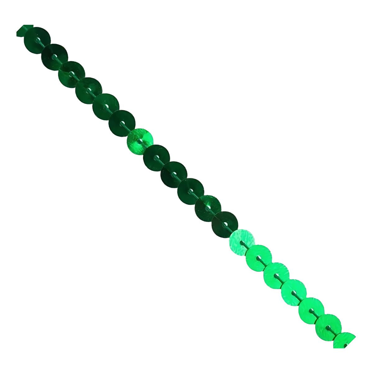 Galon Lentejuela Metalico Confetti 90 Mtrs Colores A Color Verde