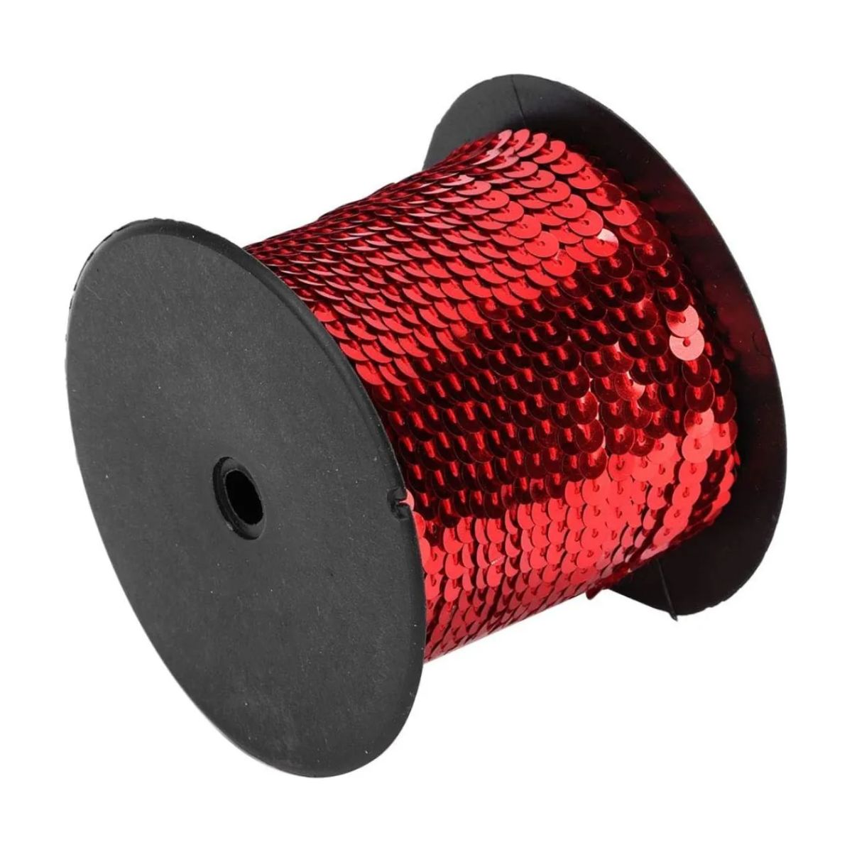 Galon Lentejuela Metalico Confetti 90 Mtrs Colores A Color Rojo