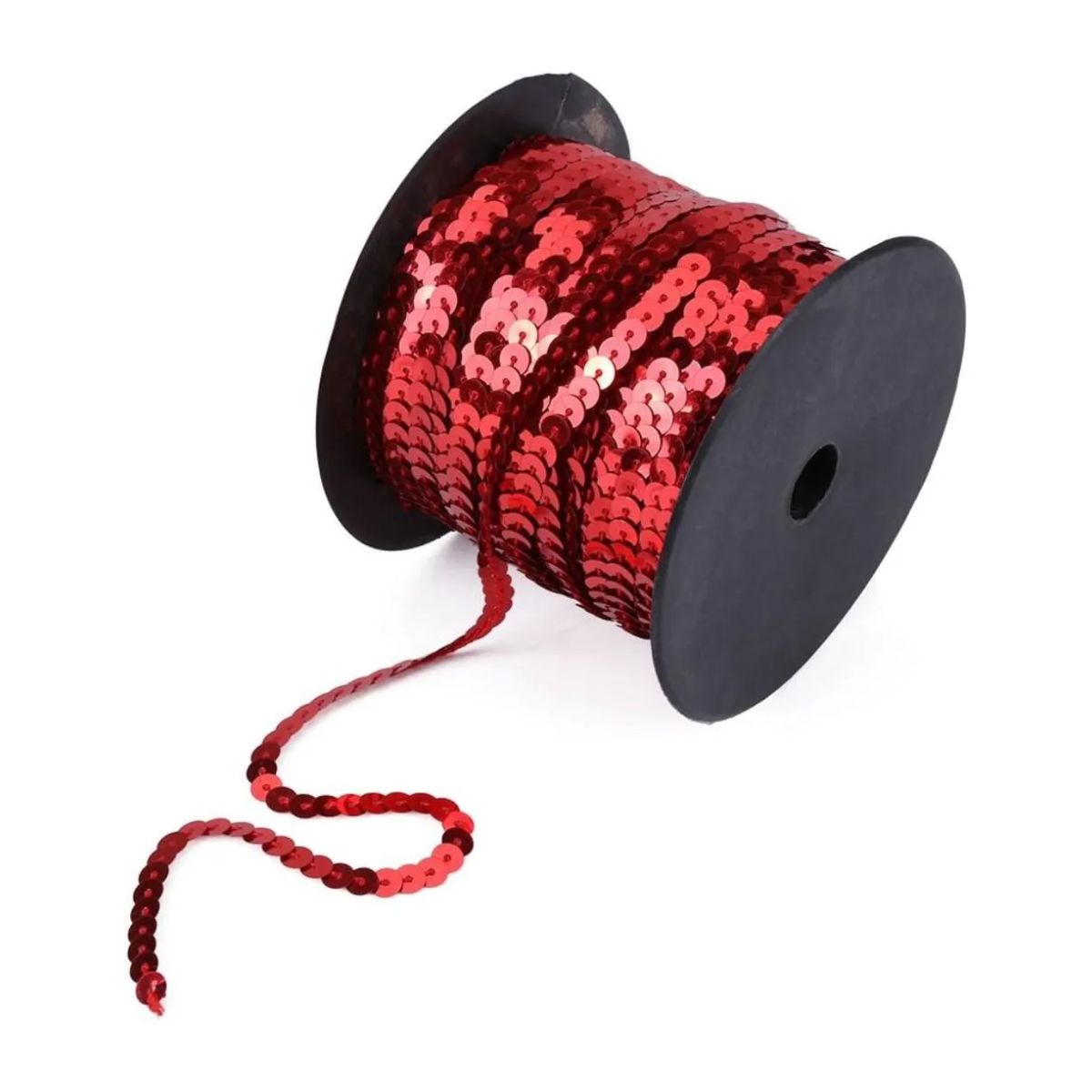 Galon Lentejuela Metalico Confetti 90 Mtrs Colores A Color Rojo