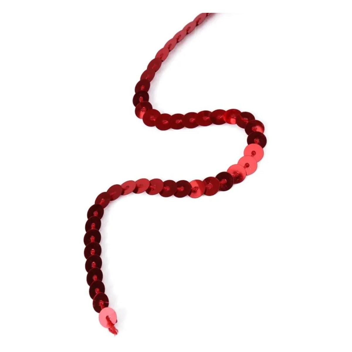 Galon Lentejuela Metalico Confetti 90 Mtrs Colores A Color Rojo